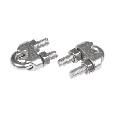 SS304 SS316 Saddle Wire Rope Cable Clip Clamp With U Bolt Ideal for General Industry Rigging Hardware Double Pipe Clamps