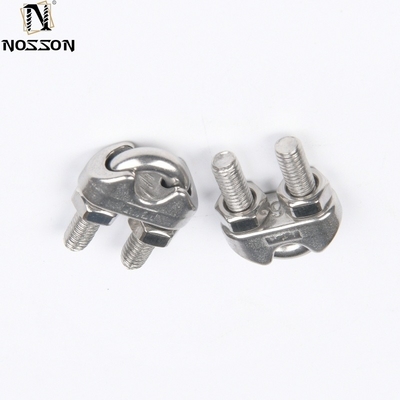SS304 SS316 Saddle Wire Rope Cable Clip Clamp With U Bolt Ideal for General Industry Rigging Hardware Double Pipe Clamps