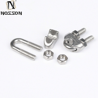 Customized Support OEM M6 Stainless Steel Wire Rope Cable Clip Clamp U Bolt Saddle Fastener for Metric Measurement System