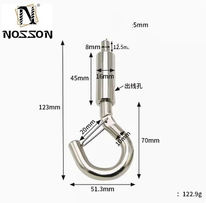 Metric Measurement System Zinc Finish Ceiling Hang Buckle with J-Iron Nickel-Plated Steel Wire and Thread Security Hook