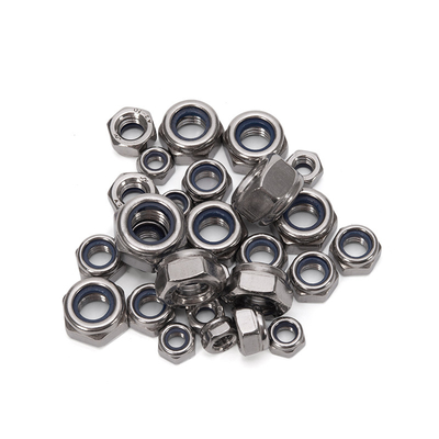 ISO Standard Metric Measurement Hex Lock Nuts with Chrome Plated Finish and Class 8 Zinc Plated Nylon Insert