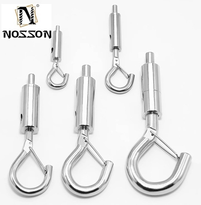 OEM Customized 4.6mm-12mm Wire Rope Lock Head Pendant Light Panel Light Pendant Hook with Safety Buckle and Spring Hooks