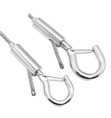 Electrolytic Treatment 8mm-50mm Stainless Steel Double End Bolt Snap Hook Carabiner for Dog Leash Scuba Accessories
