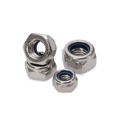 304 Stainless Steel M3 Nylon Lock Nut Metal Self-Locking Nut Galvanized Release M3 Nut Metric Carbon Steel Plain Finish
