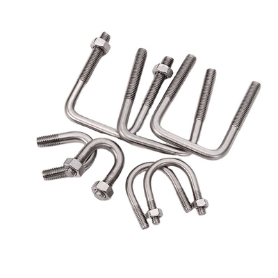 Galvanized Round Bend U Bolt for M3 M4 M5 M6 M8 M10 M12 M16 M20 in Plain Finish according to JIS Standard