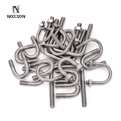 Galvanized Round Bend U Bolt for M3 M4 M5 M6 M8 M10 M12 M16 M20 in Plain Finish according to JIS Standard