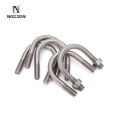 Galvanized Round Bend U Bolt for M3 M4 M5 M6 M8 M10 M12 M16 M20 in Plain Finish according to JIS Standard