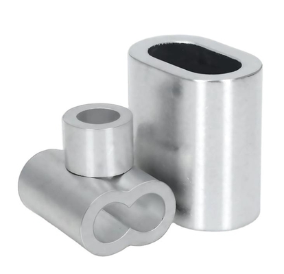 DIN Standard Metric Stainless Steel Wire Rope Accessories Double Hole Hourglass Shape Ferrules for Excellent Efficiency