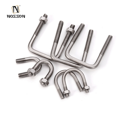 ZINC Finish Stainless Steel U Bolt With Nuts for U Thread Bracket Shaped Structure Fixing Long Lasting