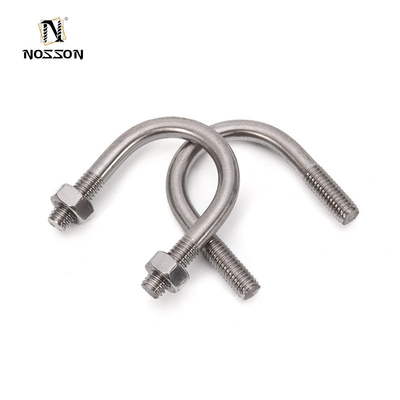 Customized Corrosion Resistant U Bolt M8 M10 M12 M16 Carbon Steel Galvanized Stainless for Truck Chassis ZINC Finish
