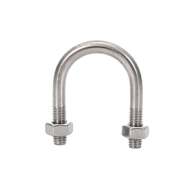 U Bolt U Tube Clamp with Fixed Buckle 304 Stainless Steel and M12M16M20M24 Bolt Fasteners according to DIN Standard