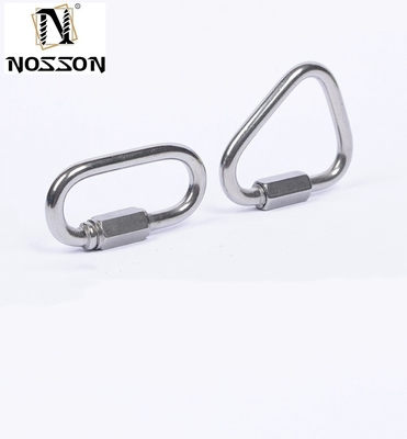 3/8 Inch Quick Link Carabiners Highly Polished Stainless Steel Oval Locking Carabiners Heavy Duty Chain Link Connector