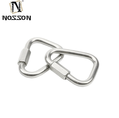 3/8 Inch Quick Link Carabiners Highly Polished Stainless Steel Oval Locking Carabiners Heavy Duty Chain Link Connector