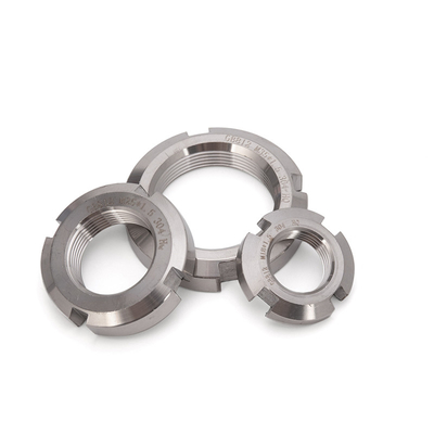 Metric Measurement System 304 Stainless Steel Round Lock Coupling Knurled Slotted Hex Flange Nut for Automotive Industry