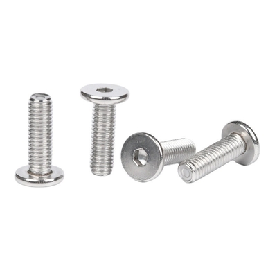 M2 M2.5 M3 M4 M5 M6 Din7991 304 Stainless Steel Hex Socket Flat Head Countersunk Furniture Screw with ZINC PLATED Finish