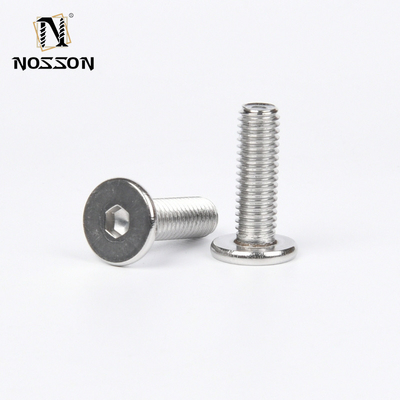 M2 M2.5 M3 M4 M5 M6 Din7991 304 Stainless Steel Hex Socket Flat Head Countersunk Furniture Screw with ZINC PLATED Finish