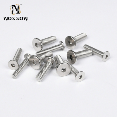 M2 M2.5 M3 M4 M5 M6 Din7991 304 Stainless Steel Hex Socket Flat Head Countersunk Furniture Screw with ZINC PLATED Finish