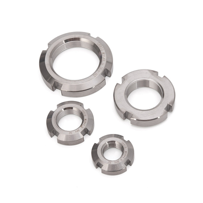 Galvanized Finish Stainless Steel Sus316 Ss304 Ss316 Slotted Round Lock Nut for Rolling Bearings and Durable Metal Parts