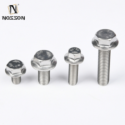 Sliver Carriage Bolts Gr5 Titanium Hex Flange Nut 8mm M4 M6 M7x32 Titanium Bolt M8 12 Point Flange Bolt Grade A2-70/A4-80/304/316