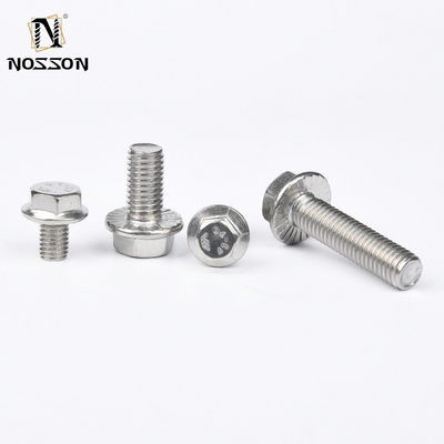Sliver Carriage Bolts Gr5 Titanium Hex Flange Nut 8mm M4 M6 M7x32 Titanium Bolt M8 12 Point Flange Bolt Grade A2-70/A4-80/304/316