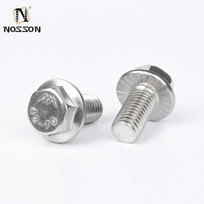 Sliver Carriage Bolts Gr5 Titanium Hex Flange Nut 8mm M4 M6 M7x32 Titanium Bolt M8 12 Point Flange Bolt Grade A2-70/A4-80/304/316