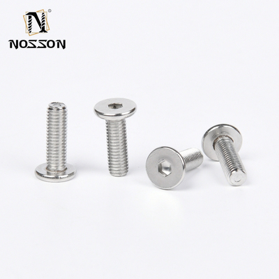 Stainless Steel Furniture Screw with Bevel Corner Chamfer Flat Round Head Hexagon Socket M1.6 M2 M2.5 M3 M4 M5 M6 M8 M10 M12 M14 M16 M20