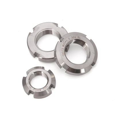 M3-M12 1/4-5/16 Metric Measurement System Stainless Steel 304 Rolling Bearing Lock Nut with Slotted Round Design DIN 981