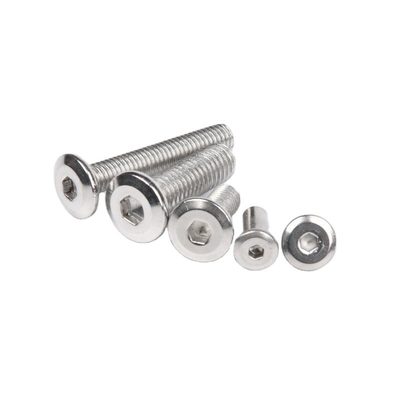 Stainless Steel Flat Socket Head Machine Screws INCH Measurement System ZINC PLATED Finish For Renewable Energy Projects