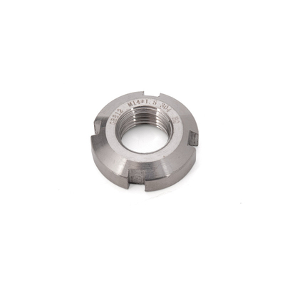 Imperial Measurement System Slotted Round Nuts Galvanized Finish Stainless Steel SS314 and SS306 Customized Size
