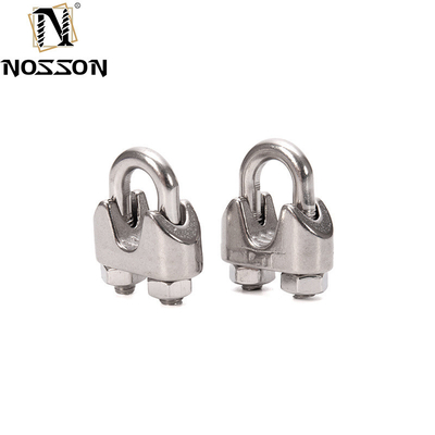 ANSI/ASME Standard SS304 SS316 Saddle Wire Rope Cable Clip Clamp With U Bolt Metric Measurement System Rigging Hardware