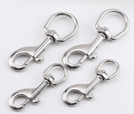 Electrolytic Treatment Finish 65mm-115mm Stainless Steel Double End Bolt Snap Hook Carabiner for Dog Leash Scuba Accessories