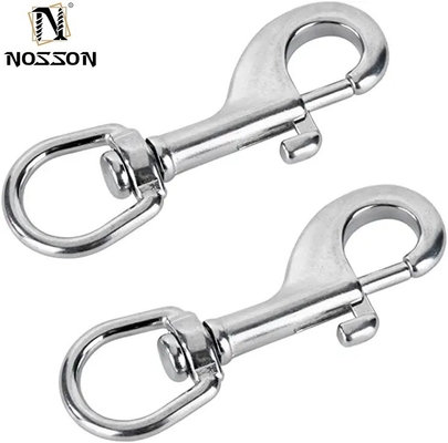 Electrolytic Treatment Finish 65mm-115mm Stainless Steel Double End Bolt Snap Hook Carabiner for Dog Leash Scuba Accessories