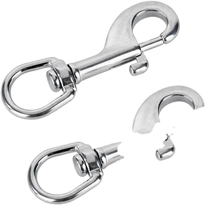 Plain Finish Stainless Steel Bolt Snap Swivel Carabiner for General Industry 10mm