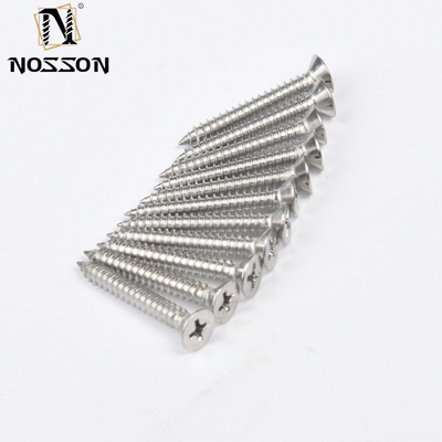Self Tapping CSK Flat Head Chipboard Wood Screw 304 316 Stainless Steel for Plastic Metal in INCH Measurement System
