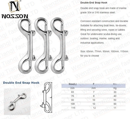 JIS Standard AISI304/316 Stainless Steel Bolt Snap Swivel Carabiner Hook for Dog Leash Webbing Diving m3 m4 m5 m6 m8 m10 m12 1/4 3/8 5/16