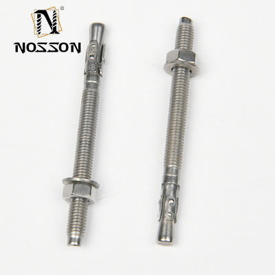 DIN Standard Silver Heavy Duty Wedge Type Expansion Anchor Through Bolts M6 x 60 for Strong Fixing in Heavy-Duty Settings