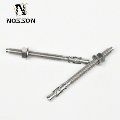 DIN Standard Silver Heavy Duty Wedge Type Expansion Anchor Through Bolts M6 x 60 for Strong Fixing in Heavy-Duty Settings
