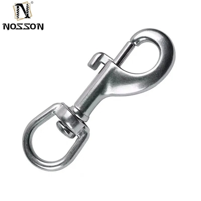 Zinc Finish Stainless Steel Machined Swaged Swivel Eye Trigger Snap Hook for 14mm Bolts and Heavy-Duty Rigging Heavy-Duty