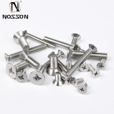 ZINC PLATED JIS Standard All Size DIN965 304 316 Stainless Steel Flat Head Cross Recessed Bolts Countersunk Head Phillips Machine Screw