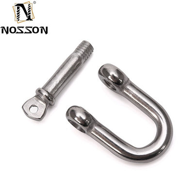 8mm Polished Marine D-type DIN82101 Heavy Duty Hardware Shackle With Coller Pin for Lifting in Retail Industry Solutions