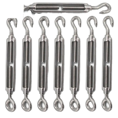 316 Stainless Steel Frame Type Eye Hook Turnbuckle for Heavy Duty Wire Rope Tensioning and Durability in Mining Industry