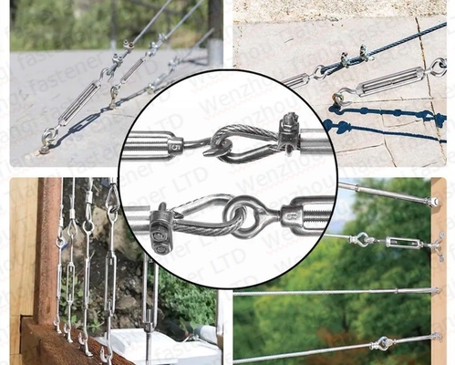 316 Stainless Steel Frame Type Eye Hook Turnbuckle for Heavy Duty Wire Rope Tensioning and Durability in Mining Industry