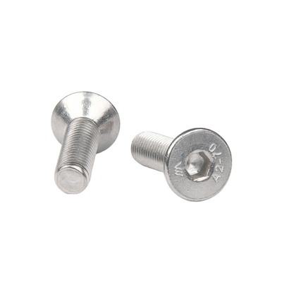 Metric M6 Stainless Steel Flat Countersunk Self-Tapping Screw With Hexagon Socket Head
