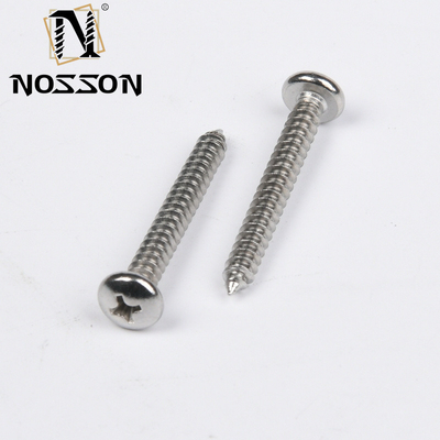 Long-lasting M4 ROUND Head Self-tapping Screw 304 INCH Measurement System Chrome Plated