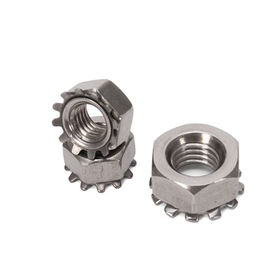 Metric Measurement System M3 M4 M5 M8 M10 Carbon Steel White Zinc Plated K Type Lock Nut with ISO Standard