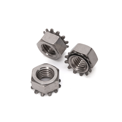 Metric Measurement System M3 M4 M5 M8 M10 Carbon Steel White Zinc Plated K Type Lock Nut with ISO Standard