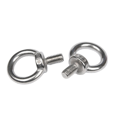 GB Standard Marine Grade Galvanized Stainless Steel Lifting Ring Threaded Eyebolt 1/4&quot; 20 x 1&quot;&quot; ISO Round Head Style