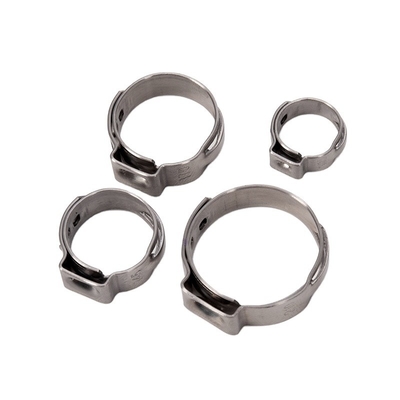Instock ANSI/ASME Standard 14-15mm Miniature Single Ear Hose Clamp Stainless Steel Welding Clamp for Industrial Needs