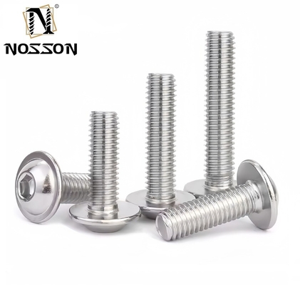 Flat Head Black Stainless Steel Socket Hexagon Screw with Flange Hexagon m3 m4 m5 m6 m8 m10 m12 m14 m16 m20