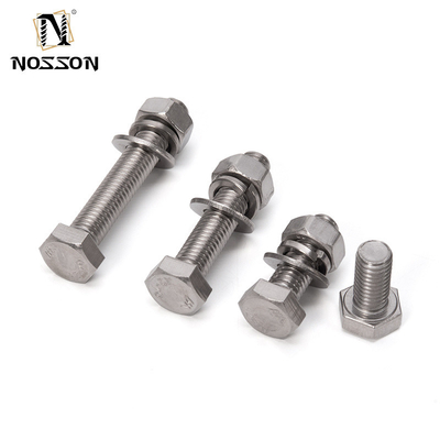 ZINC PLATED Stainless Steel Hexagon Bolts And Nuts DIN933 for Mechanical Applications m3 m4 m5 m6 m8 m10 m12 m14 m16 m20